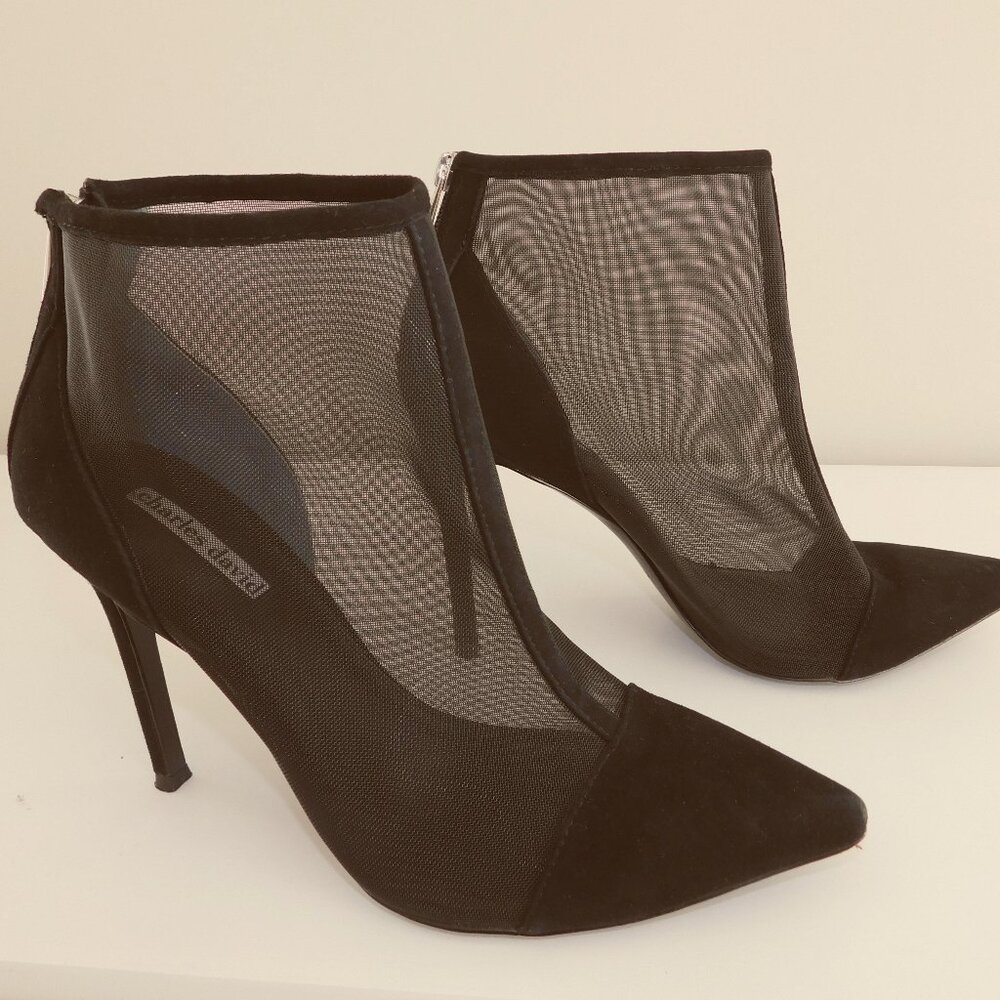 Charles David Cashmere Mesh Bootie size 9.5 Black Retail $239